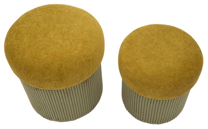 Opbergkruk Puff With Storage Aspen Green Set 2 Pcs Ø 42×44 cm