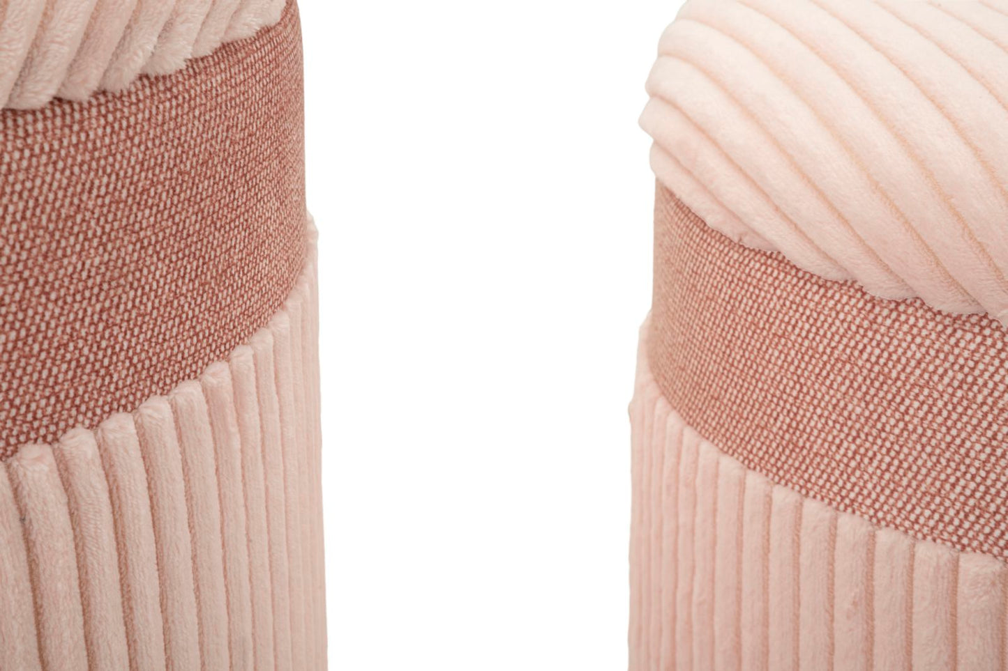 Opbergkruk Puff C/curtain Box Pink Set 3 Pcs Ø 40,5×49,5 cm