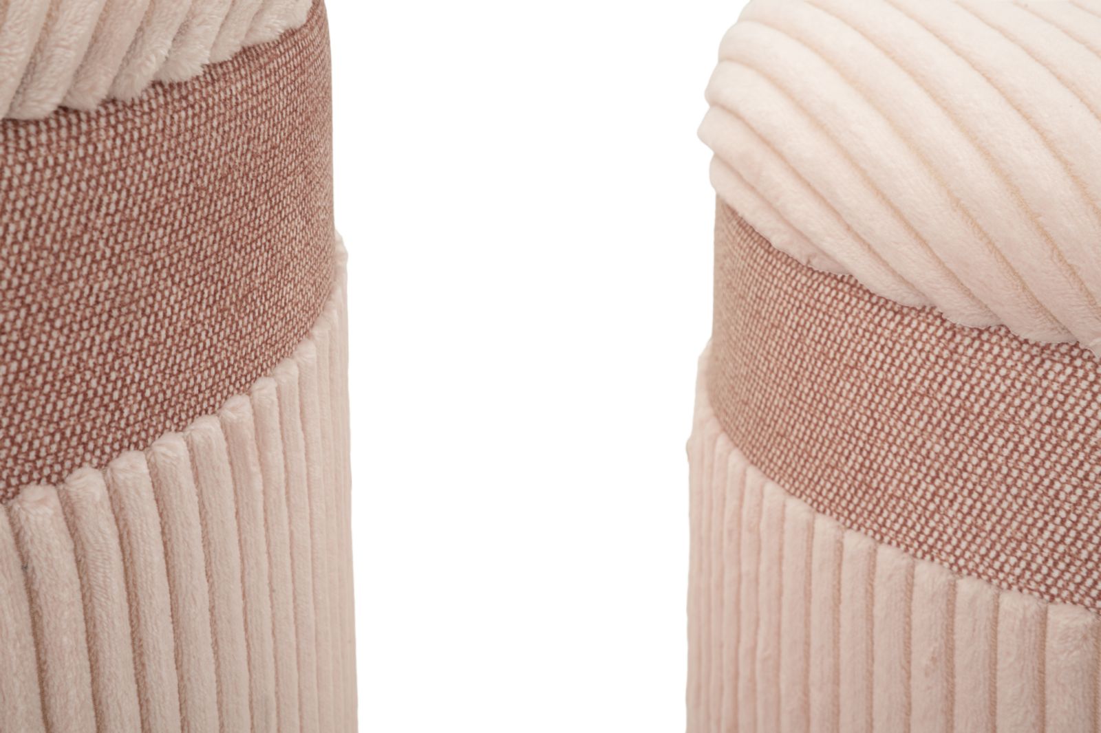 Opbergkruk Puff C/curtain Box Pink Set 3 Pcs Ø 40,5×49,5 cm