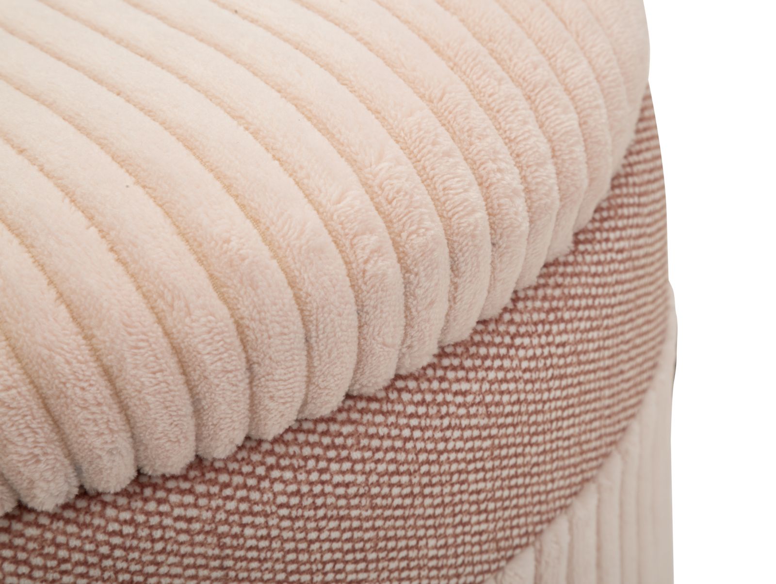 Opbergkruk Puff C/curtain Box Pink Set 3 Pcs Ø 40,5×49,5 cm