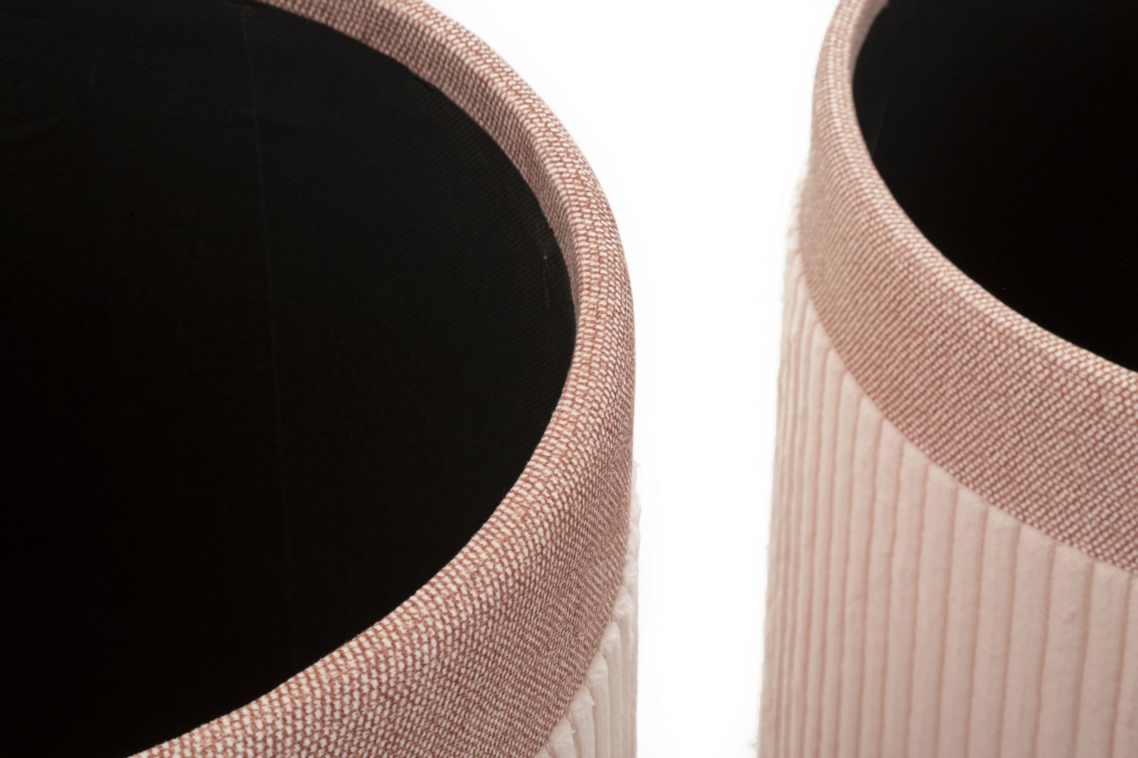 Opbergkruk Puff C/curtain Box Pink Set 3 Pcs Ø 40,5×49,5 cm