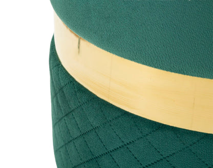Opbergkruk Puff With Storage Sheffild Green Set 2 Pcs Ø 37×42 cm
