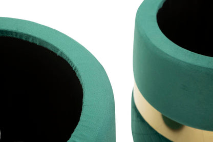 Opbergkruk Puff With Storage Sheffild Green Set 2 Pcs Ø 37×42 cm