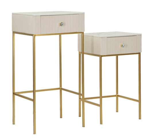Tafel High Tables Wedding Square Set 2 Pcs Ø 45×90 cm