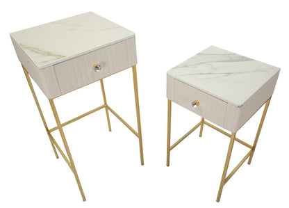 Tafel High Tables Wedding Square Set 2 Pcs Ø 45×90 cm