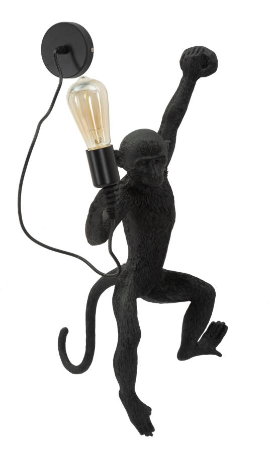 Wandlamp Monkey Black 32×32×64 cm