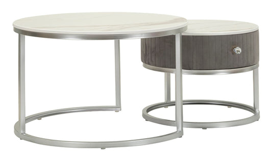 Salontafel Coffee Tables Greys Set 2 Pcs Ø 70×45 cm