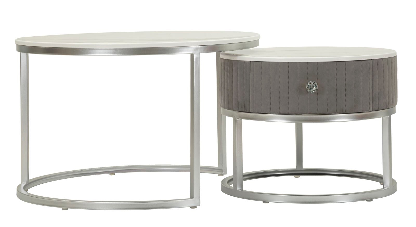 Salontafel Coffee Tables Greys Set 2 Pcs Ø 70×45 cm