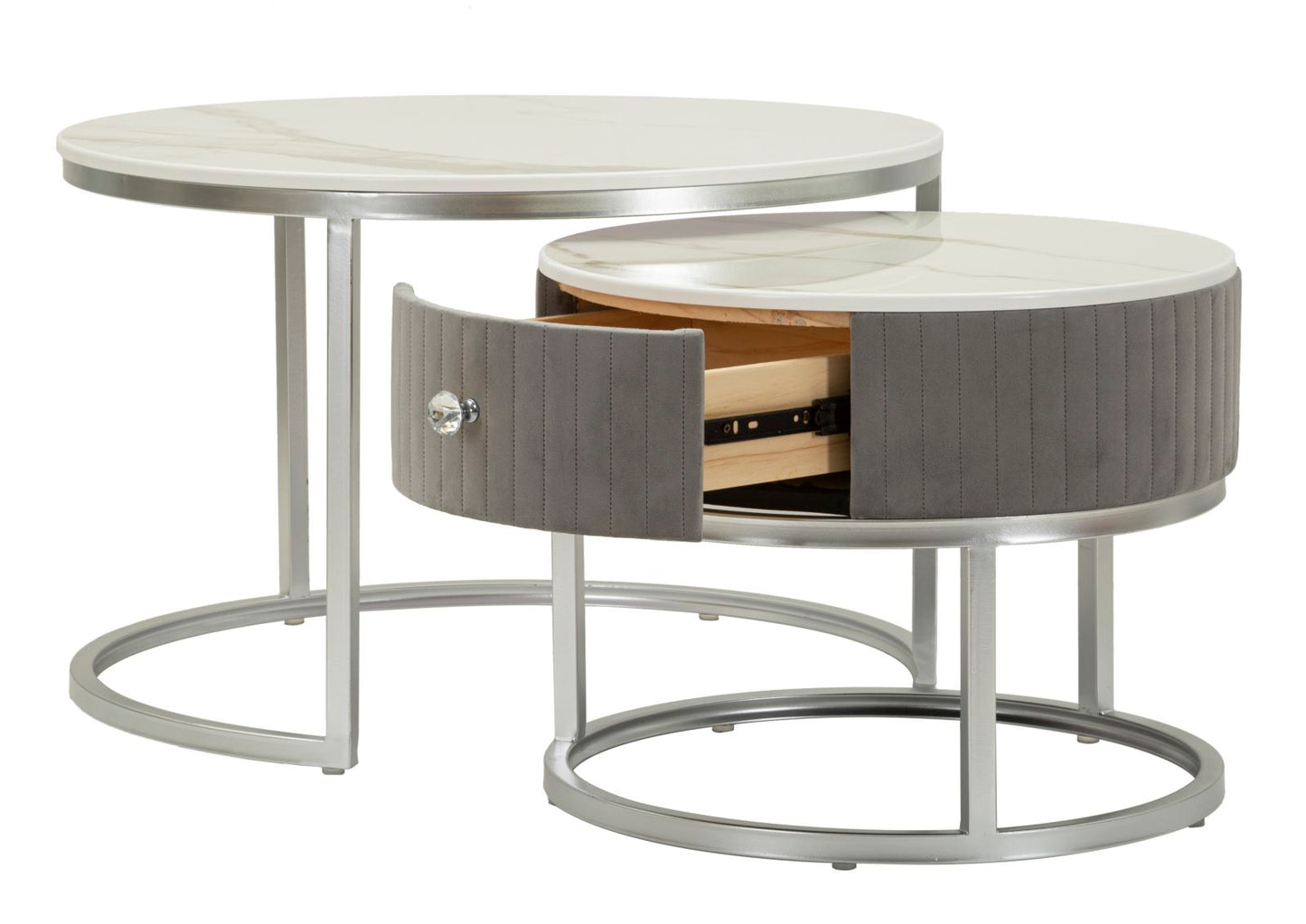 Salontafel Coffee Tables Greys Set 2 Pcs Ø 70×45 cm
