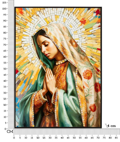 Schilderij On Canvas Lacquered Madonna -a- With Frame 72×4×102 cm