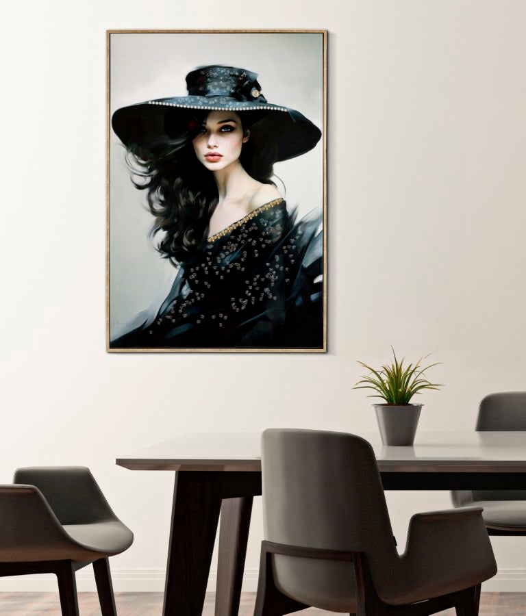 Schilderij On Canvas Lacquered Dori With Frame -a- 62×4×92 cm