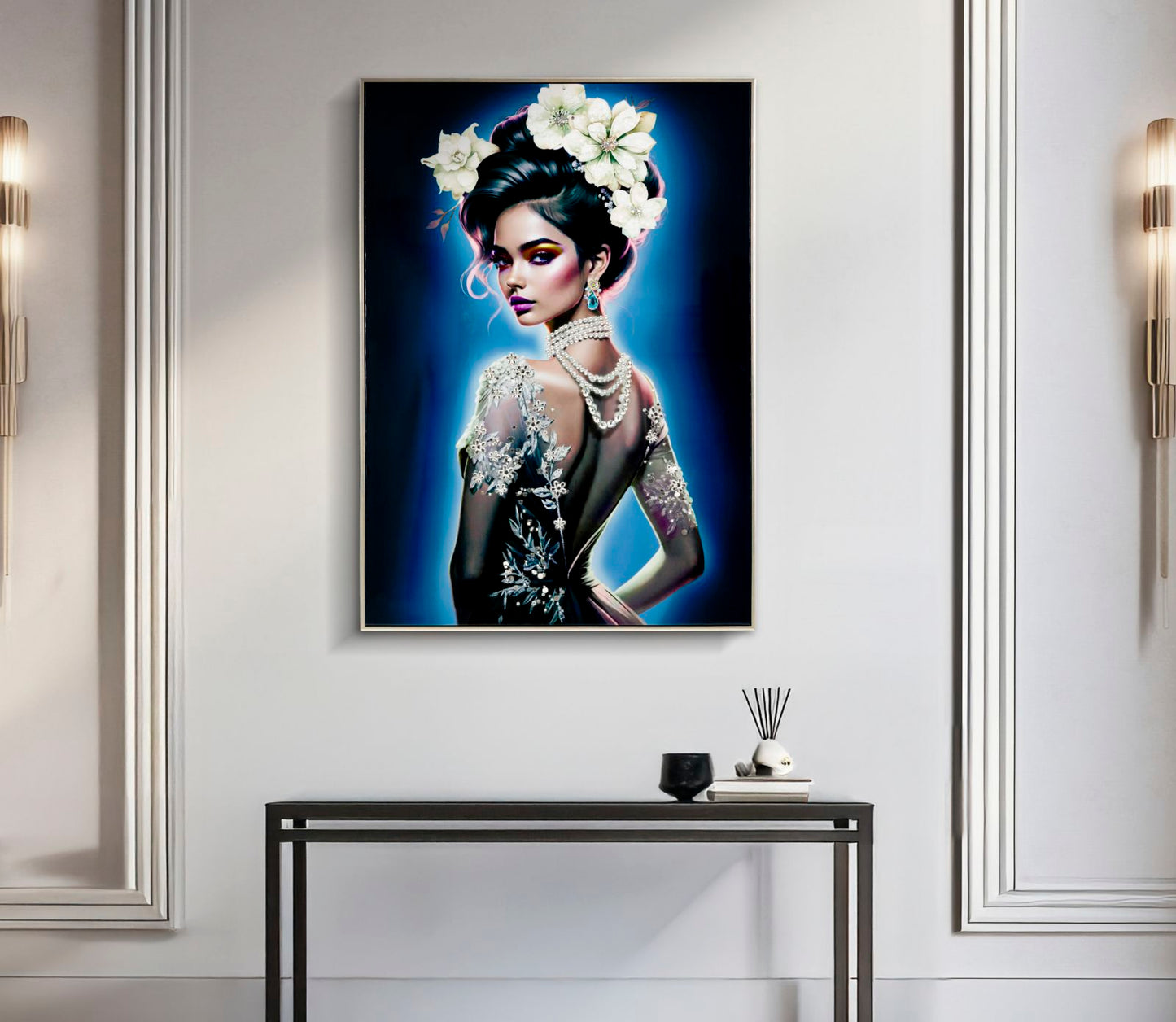 Schilderij On Canvas Lacquered Isabel With Frame -b- 72×4×102 cm