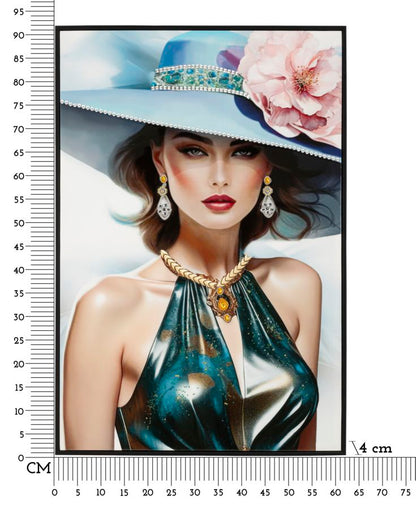 Schilderij On Canvas Lacquered Pam With Frame -a- 62×4×92 cm