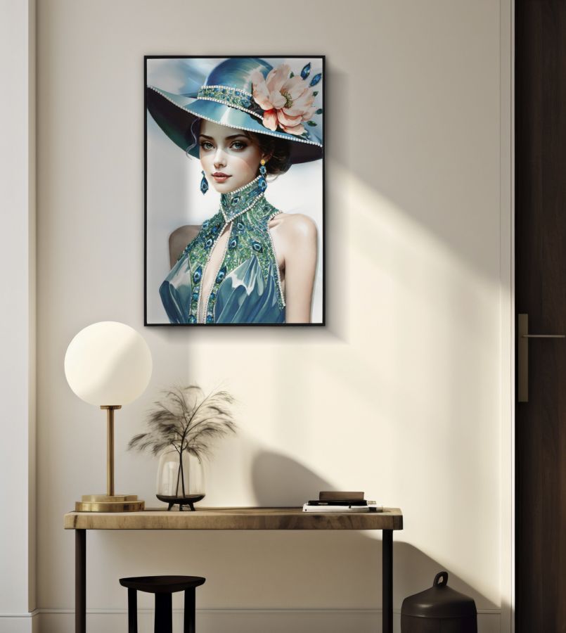 Schilderij On Canvas Lacquered Pam With Frame -b- 62×4×92 cm