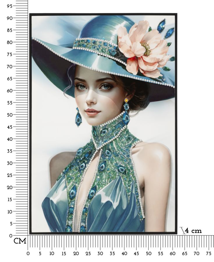 Schilderij On Canvas Lacquered Pam With Frame -b- 62×4×92 cm