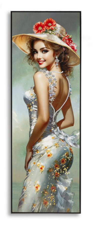 Schilderij Elegant Lacquered Canvas With Frame -b- 52×4,5×152 cm
