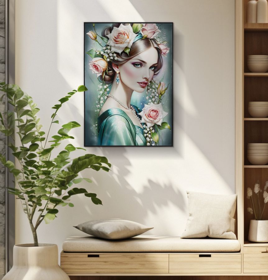 Schilderij Fantasy Lacquered Canvas With Frame -a- 72×4×102 cm