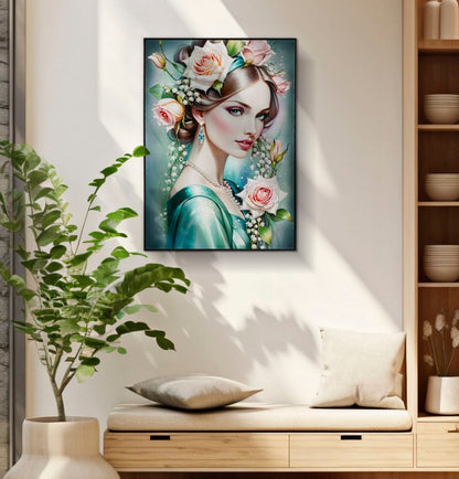 Schilderij Fantasy Lacquered Canvas With Frame -a- 72×4×102 cm