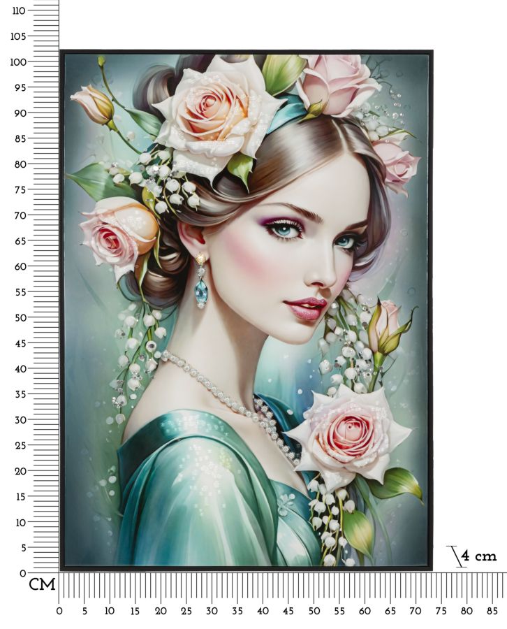 Schilderij Fantasy Lacquered Canvas With Frame -a- 72×4×102 cm