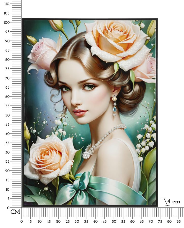 Schilderij Fantasy Lacquered Canvas With Frame -b- 72×4×102 cm