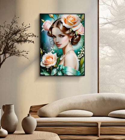 Schilderij Fantasy Lacquered Canvas With Frame -b- 72×4×102 cm
