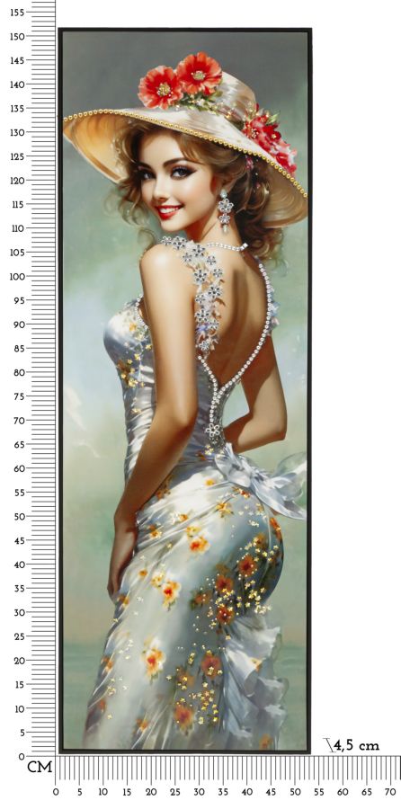 Schilderij Elegant Lacquered Canvas With Frame -b- 52×4,5×152 cm