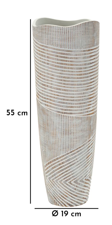 Vaas Pot Resin Wood Ø 19×55 cm