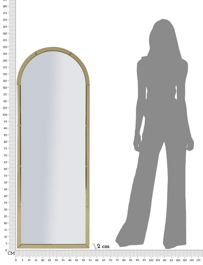Spiegel Baku Gold Wall Mirror 55×2×150 cm