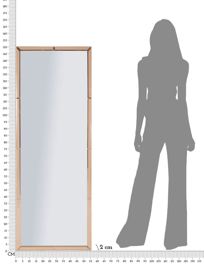 Spiegel Berlin Pink 55×2×150 cm