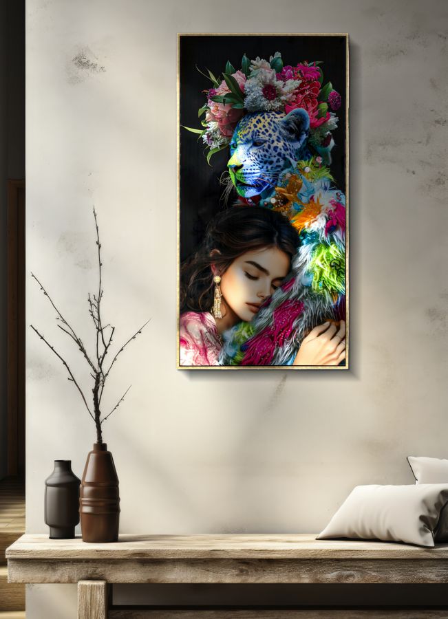 Schilderij Moira Lacquered Canvas With Frame -b- 52×4×102 cm