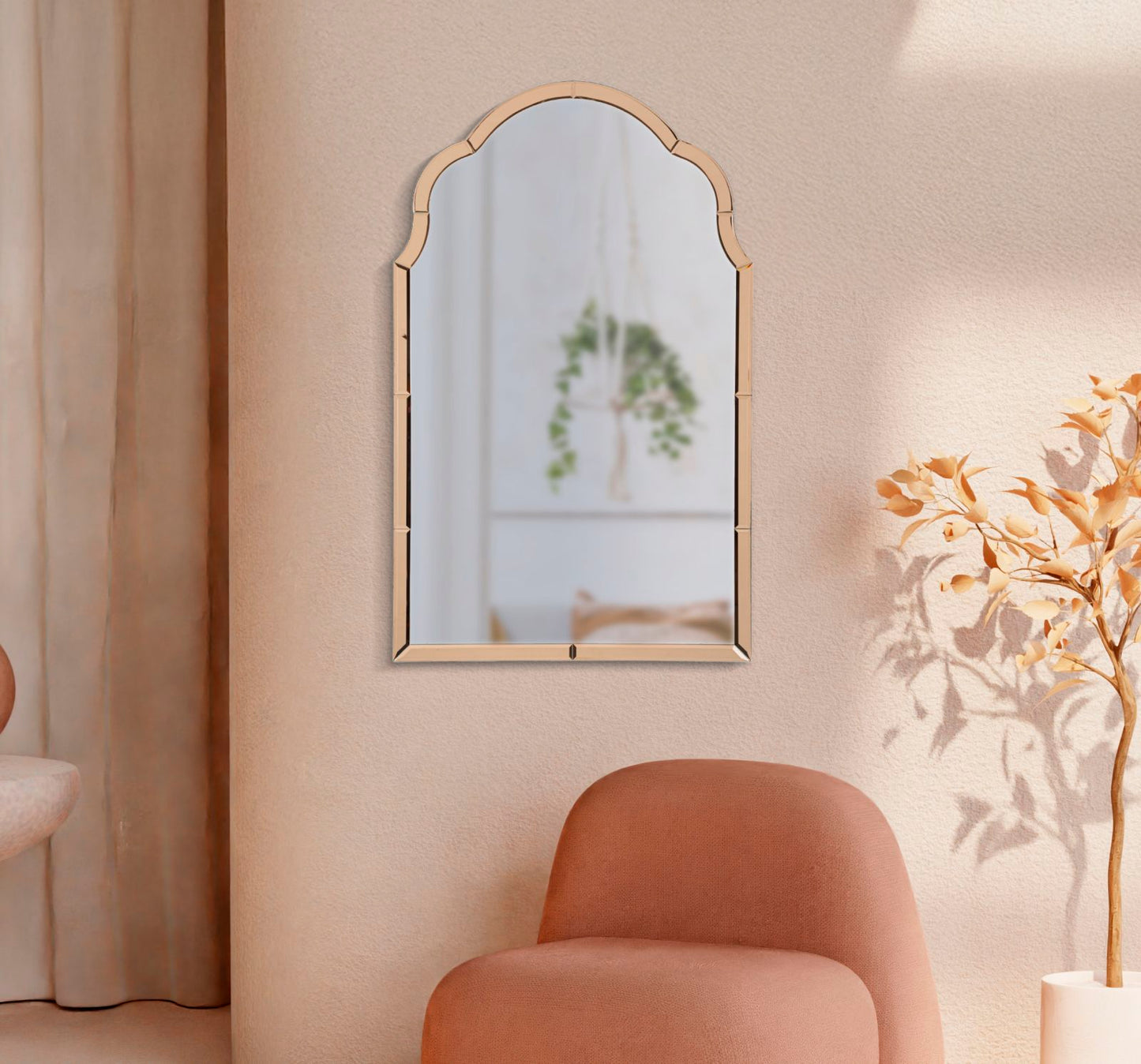 Spiegel Tangier Wall Mirror Pink 62×1×100 cm
