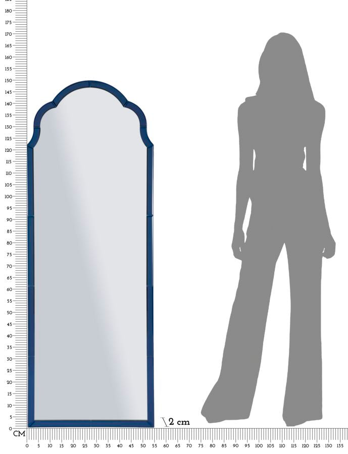 Spiegel Tangier Blue Wall Mirror 55×2×150 cm