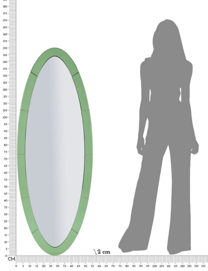 Spiegel Oslo Wall Mirror Green 55×2×150 cm