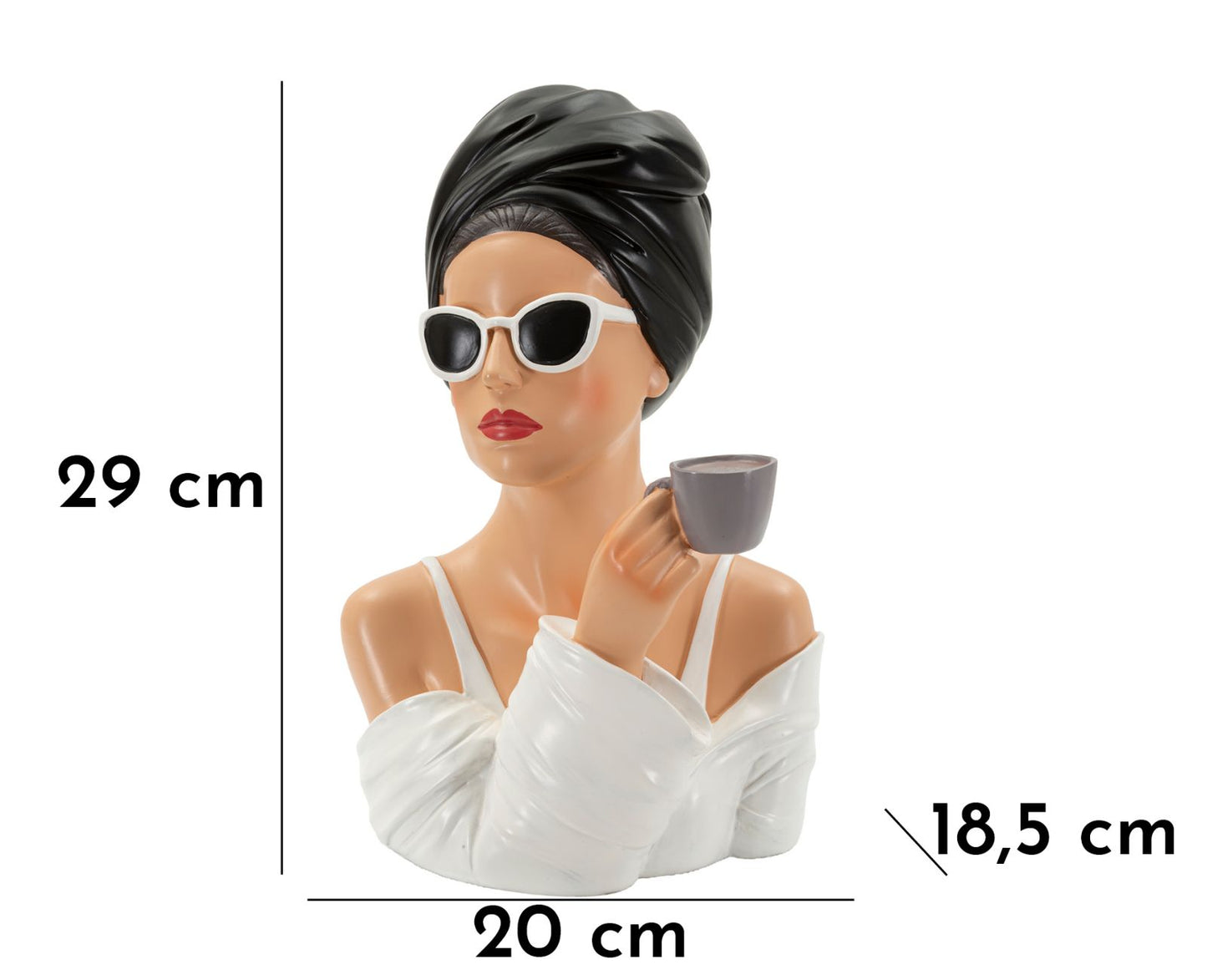 Decoratie Paris Woman -a- 20×18,5×29 cm