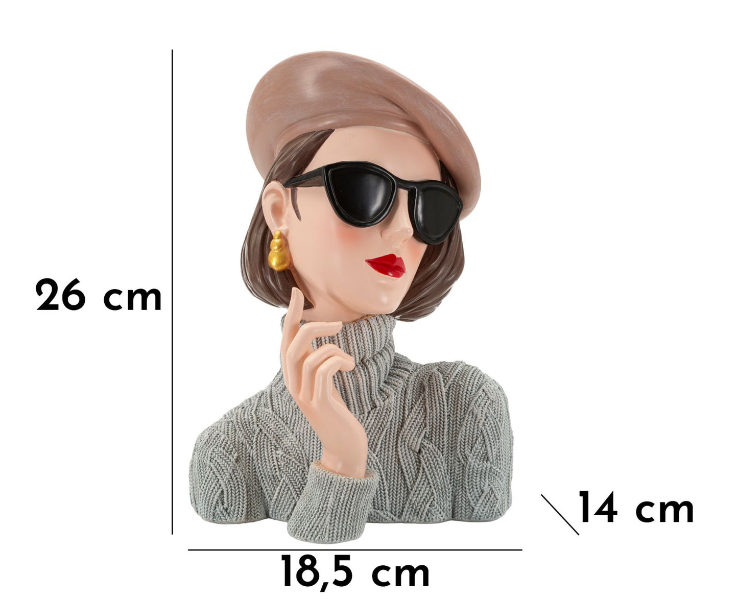 Decoratie Paris Woman-b- 18,5×14×26 cm