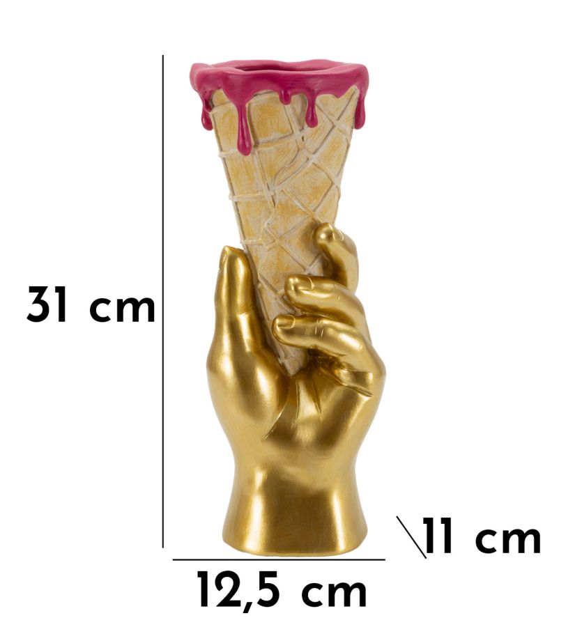 Decoratie Flower Pot Cone 12,5×11×31 cm