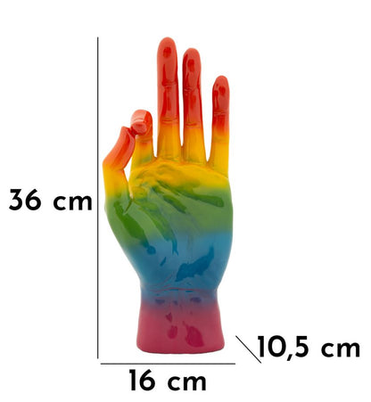 Decoratie Rainbow Hand Ok 16×10,5×36 cm