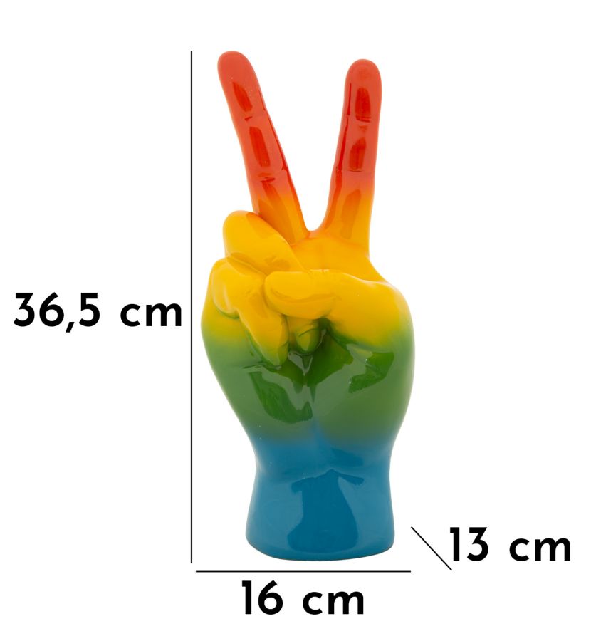 Decoratie Rainbow Hand Win 16×13×36,5 cm