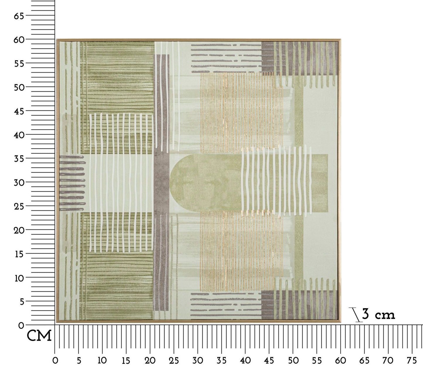 Schilderij Printed On Canvas Lines With Frame -h- 60×3×60 cm
