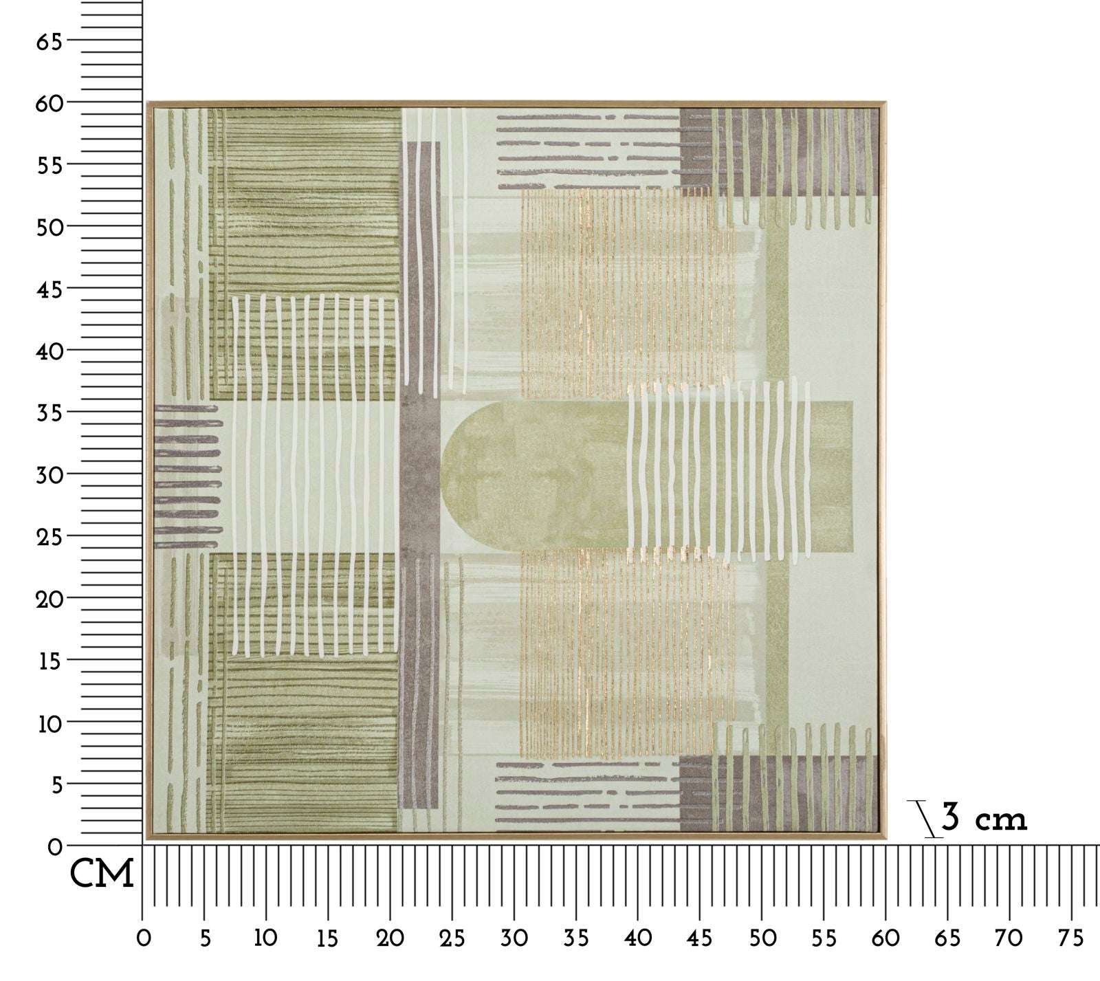 Schilderij Printed On Canvas Lines With Frame -h- 60×3×60 cm