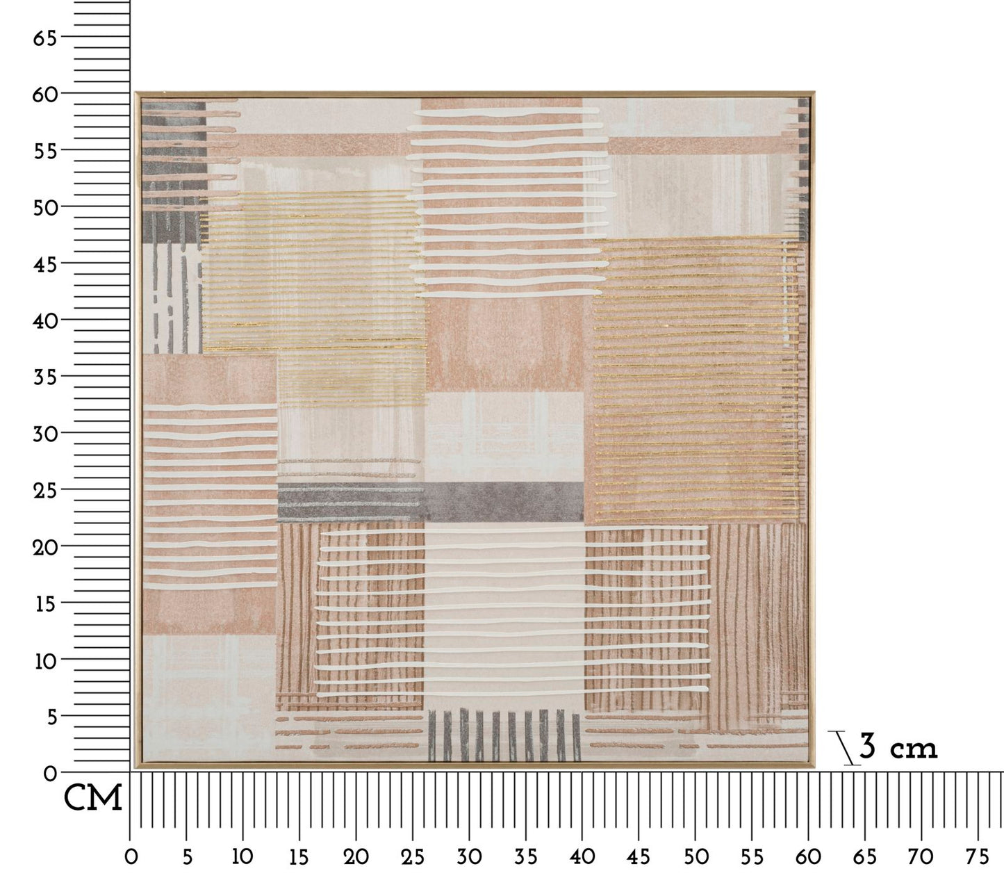 Schilderij On Canvas Lines With Frame -b- 60×3×60 cm