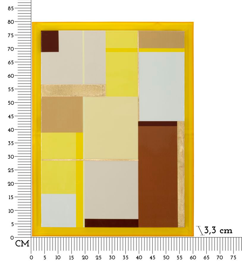 Schilderij Acrylic Lacquered Canvas Print With Frame -a- 60×3,3×80 cm