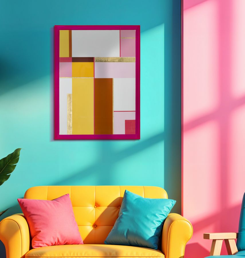 Schilderij Acrylic Lacquered Canvas Print With Frame -b- 60×3,3×80 cm