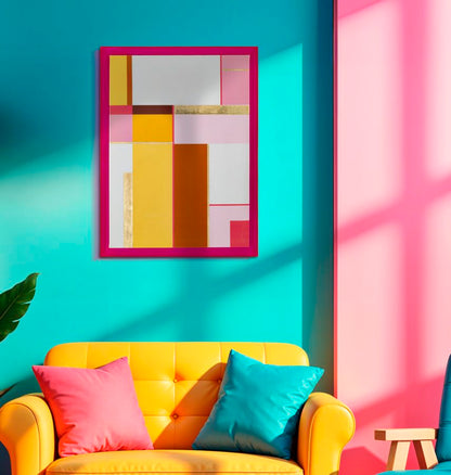 Schilderij Acrylic Lacquered Canvas Print With Frame -b- 60×3,3×80 cm