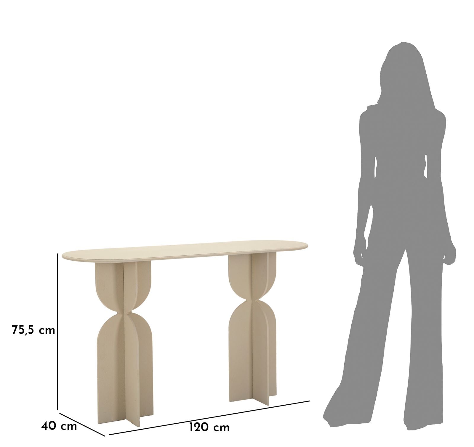 Consoletafel Dune 120×40×75,5 cm