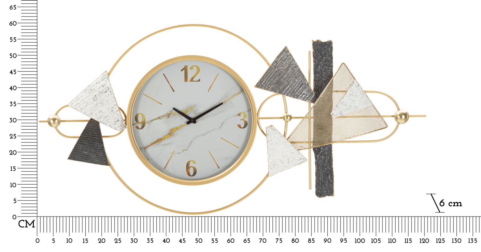 Wandklok Amy 120×6×60 cm