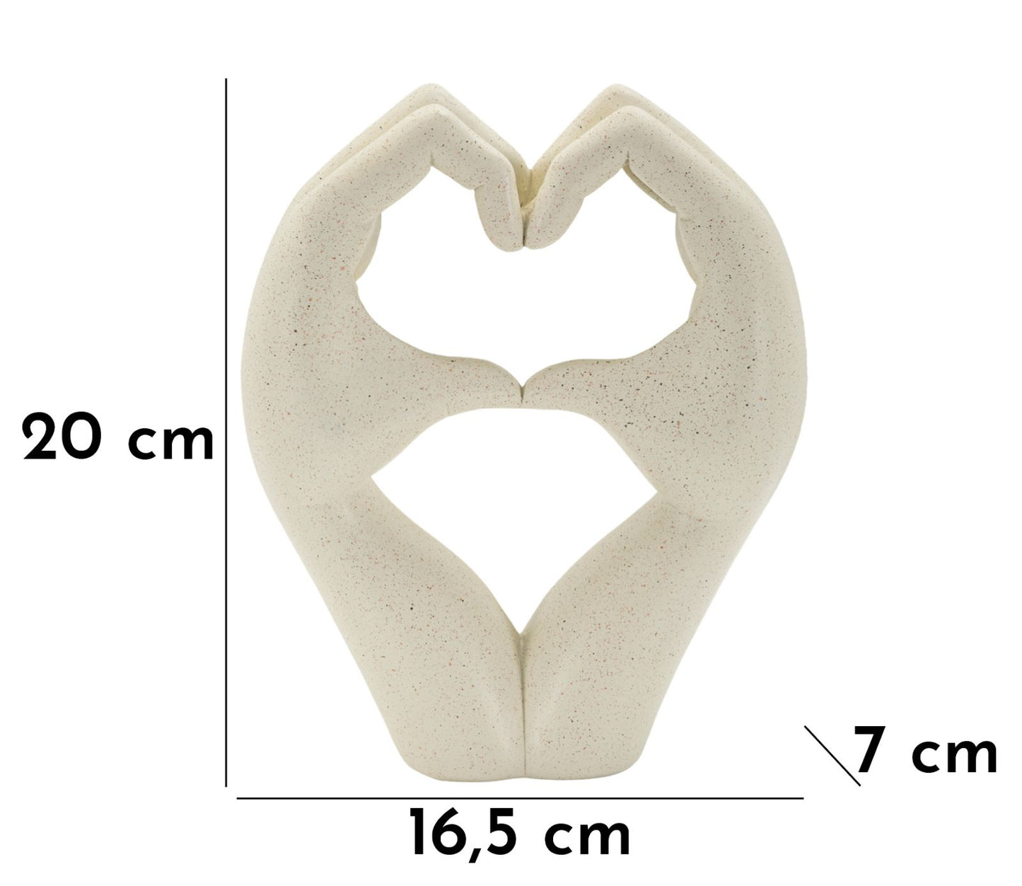 Decoratie Love Stons Sculpture 16,5×7×20 cm