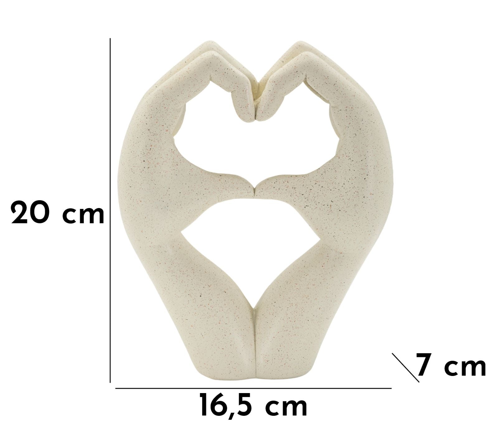 Decoratie Love Stons Sculpture 16,5×7×20 cm