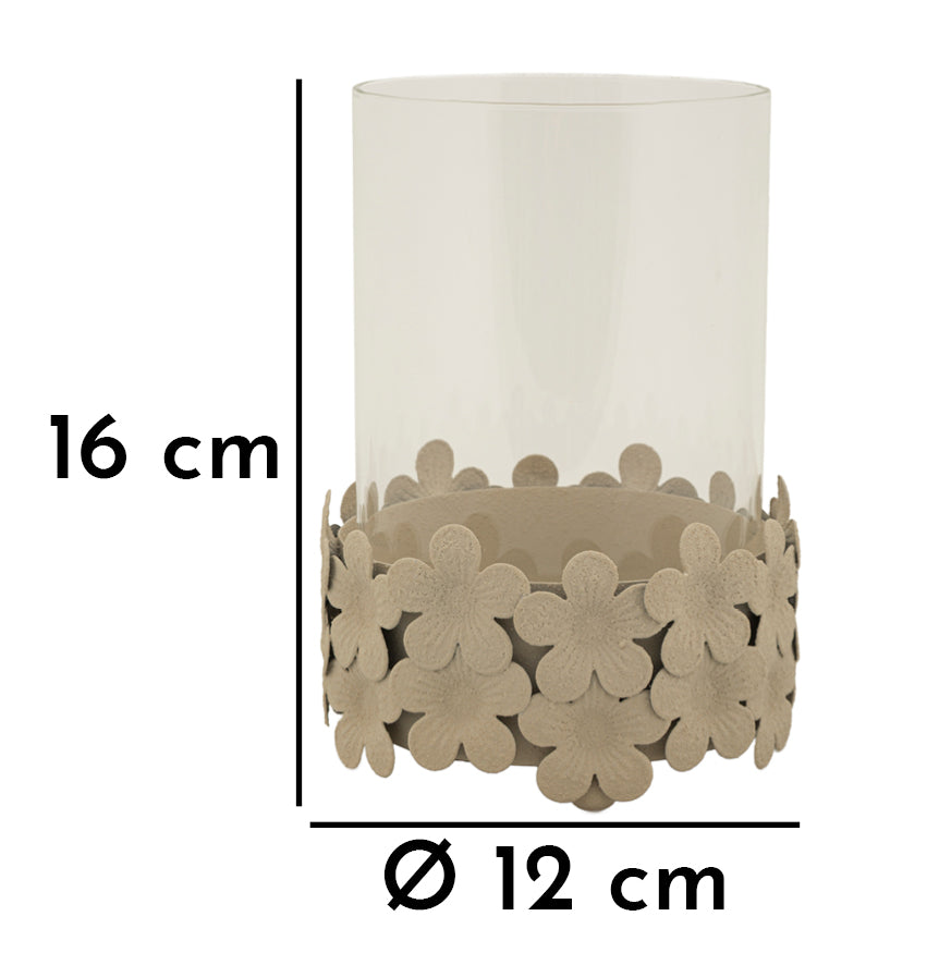 Kandelaar Dune C/glass Ø 12×16 cm