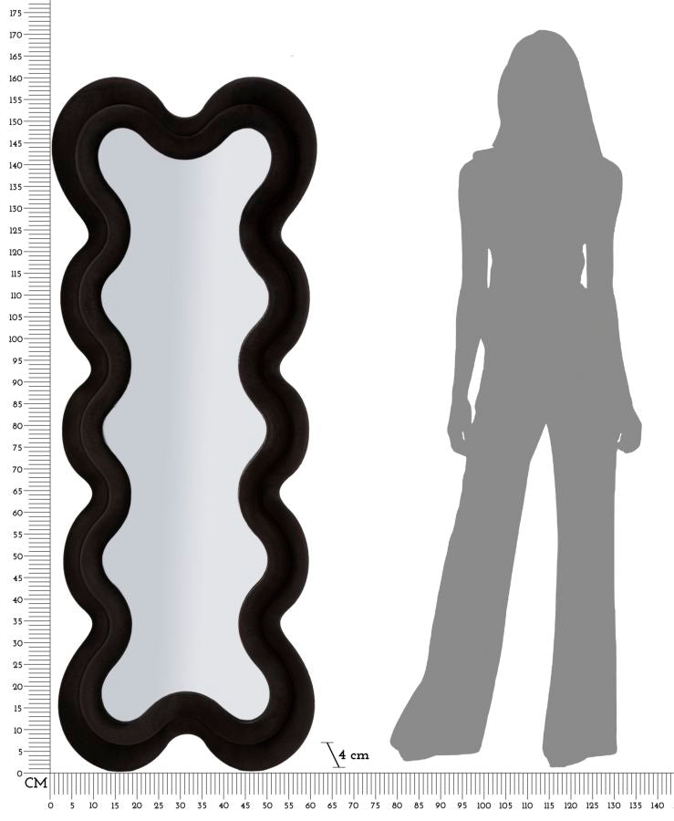 Spiegel Monica Black Wall Mirror Cm 58 4 160